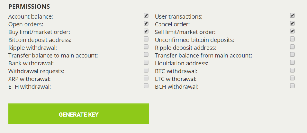 Accounts permissions. BCH withdrawal.